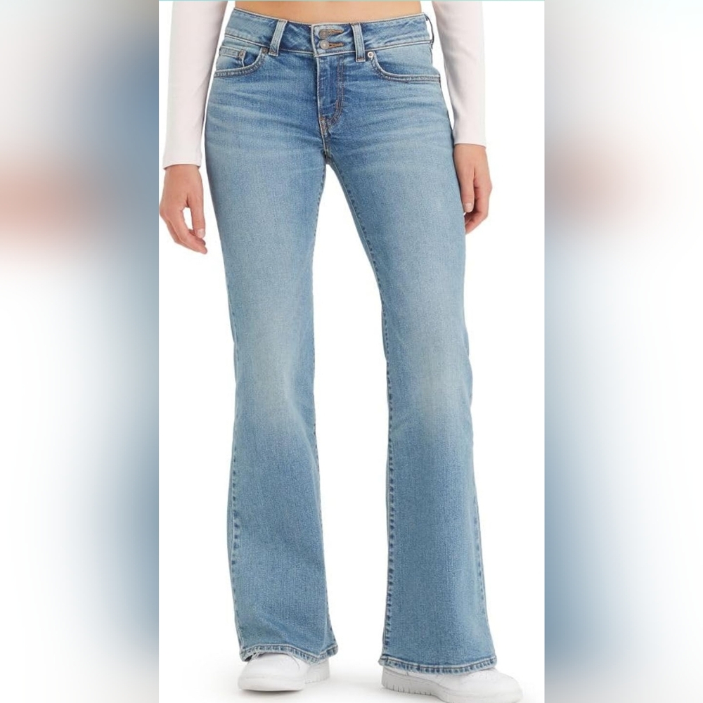 Levi's Blue Flare Wide Leg Jeans